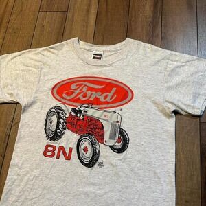 Vintage Ford Tractor T Shirt Men's Large Single Stitch‎ Gray Country Farmer